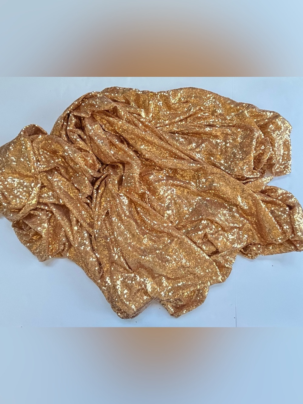 8x8 Gold Sequin Fabric Photo Booth Backdrop - pole pocket. #11